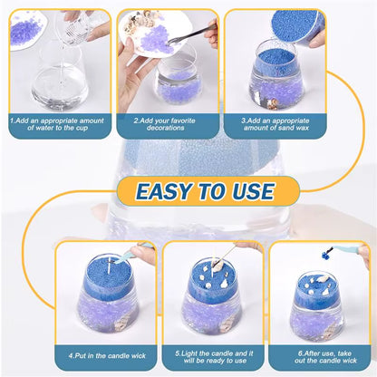 Colorful Granular Pearl Wax DIY Candle Making Materials Sand Painting Wax for Candle Making Handmade for Colour Sand Wax
